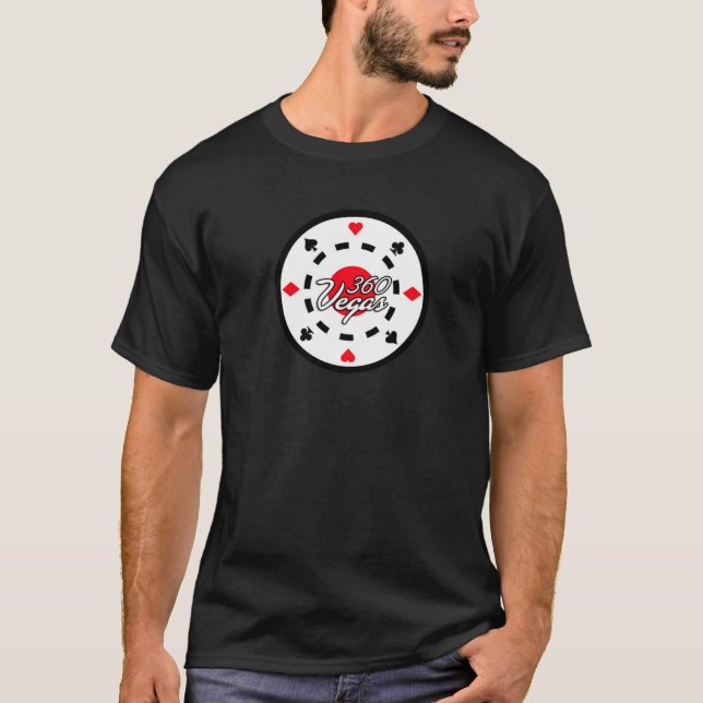 Camiseta Logotipo médio da microplaqueta de 360 Vegas (Frente)