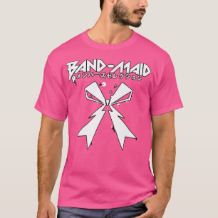Camiseta Logotipo metálico do Japão Maid com Banda de prese