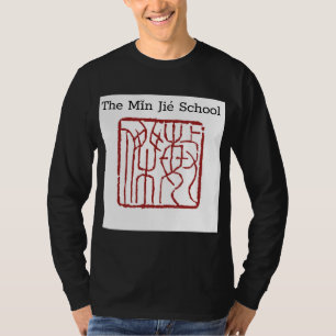 Camiseta Logotipo Min Jie School+Progressão de Canais Long