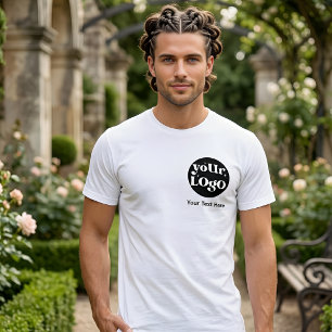 Camiseta Logotipo Minimalista e Negócios de Texto