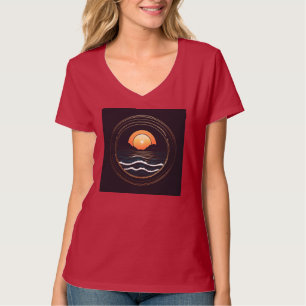 Camiseta Logotipo minimalista montabeach - Design de onda o
