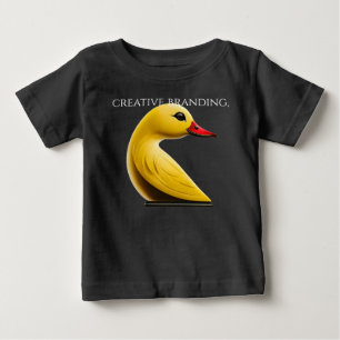 Camiseta Logotipo Moderno da Lâmpada Amarela do Pato – Cria