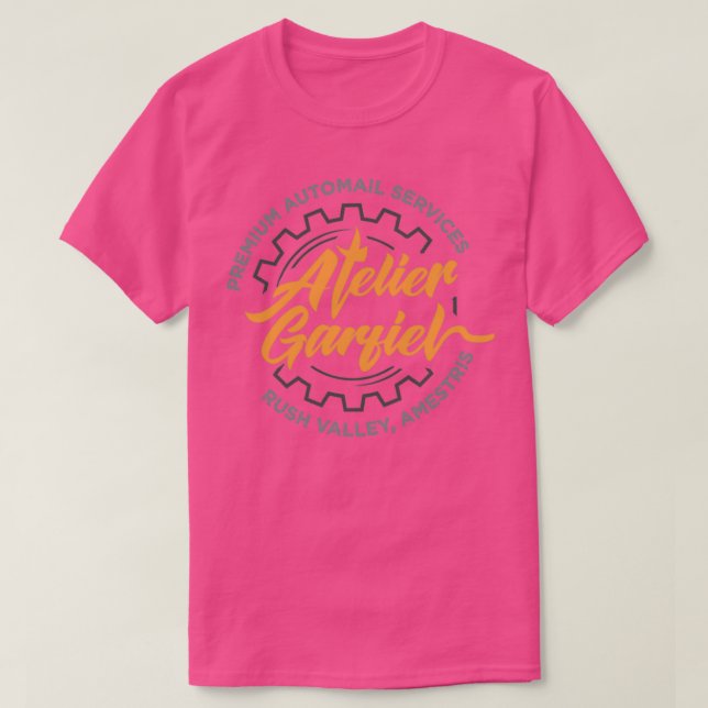 Camiseta Logotipo Moderno do Atalier Garfiel (Frente do Design)