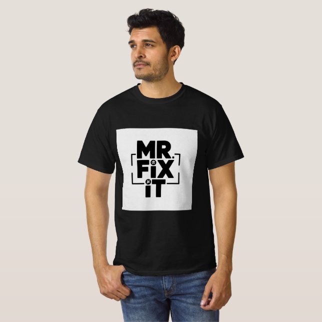 Camiseta Logotipo moderno do Sr. Fix It (Frente Completa)