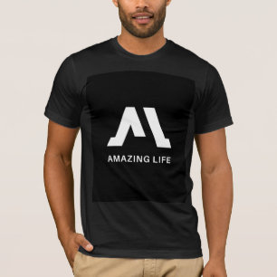 Camiseta Logotipo Monocromático Amazing Life A