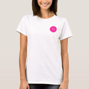 Camiseta Logotipo Monograma de Negócios de Artista de Maqui