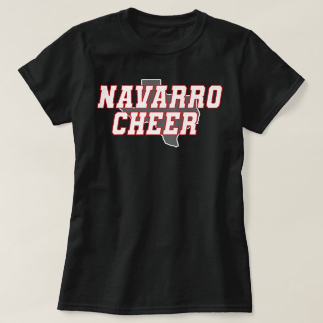 Camiseta Logotipo Navarro Cheer Texas Premium TSirt (Frente do Design)