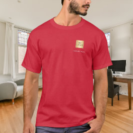 Camiseta logotipo nome da equipe negócios vermelho