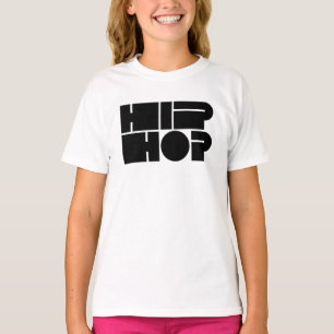 Camiseta logotipo ousado de Hip Hop