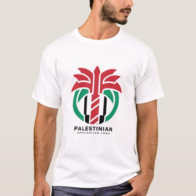 Camiseta Logotipo palestino Design (Palestina) (Frente)