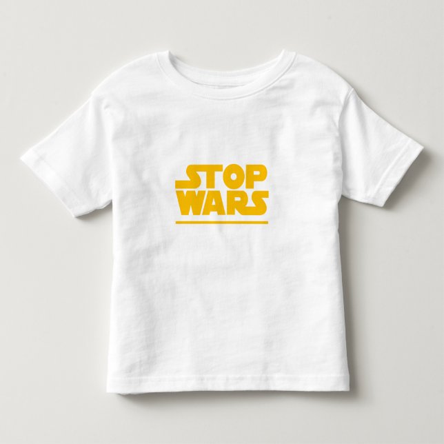 Camiseta Logotipo Paródia Pare as Guerras (Frente)
