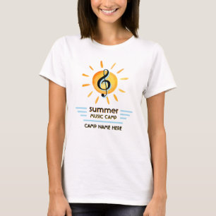 Camiseta Logotipo Personalizado Campo de Música de Verão T-