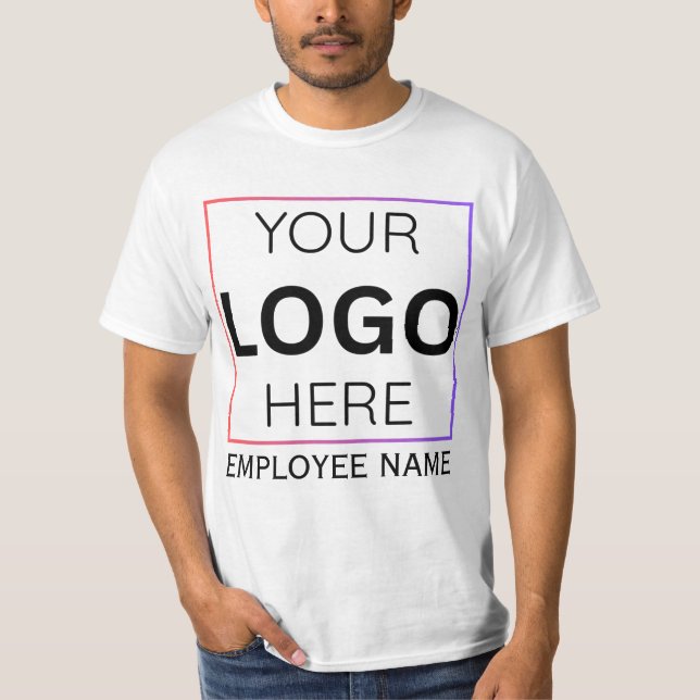 Camiseta Logotipo Personalizado com Nome do Funcionário | E (Frente)