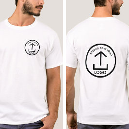 Camiseta Logotipo Personalizado da Empresa Branco Duplo