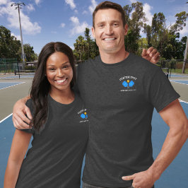 Camiseta Logotipo Personalizado da Equipe do Pickleball Pad