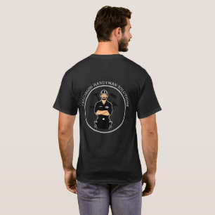 Camiseta logotipo personalizado de construção de homem habi