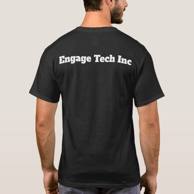 Camiseta Logotipo Personalizado de Nome da Empresa Simples  (Verso)