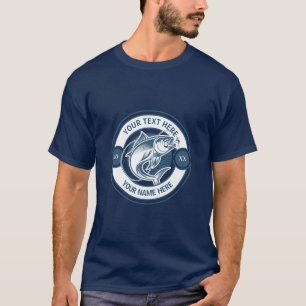 Camiseta Logotipo Personalizado de Pesca de Robalo