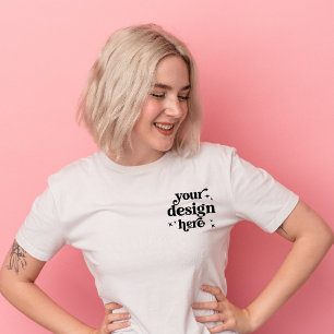 Camiseta Logotipo personalizado do Design frontal e traseir