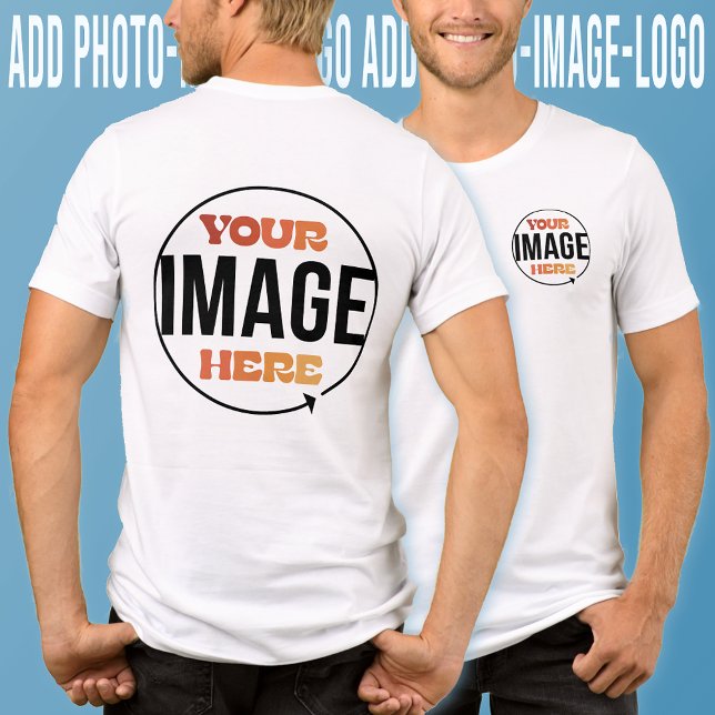 Camiseta Logotipo personalizado do Design frontal e traseir (Front and Back Design Custom Logo Personalized T-Shirt logo on back of shirt front back tshirts)