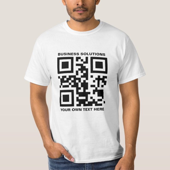 Camiseta Logótipo personalizado e código QR (Frente)