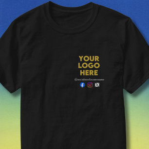 Camiseta Logotipo Personalizado e Negócios de Mídia Social
