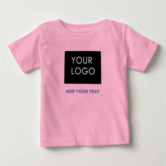 Camiseta Logotipo Personalizado Empresa Rosa (Frente)