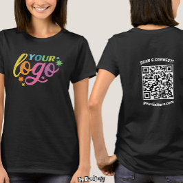 Camiseta Logotipo Personalizado Frente e Traseira Código QR