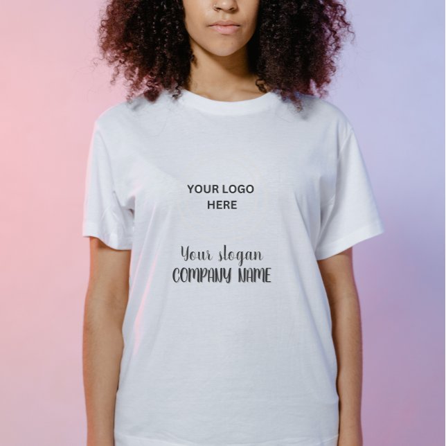Camiseta Logotipo personalizado simples empresa (Criador carregado)