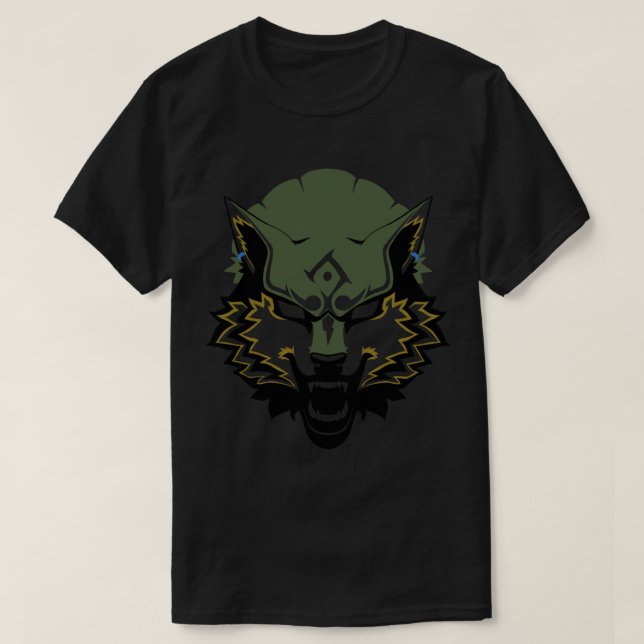 Camiseta Logotipo personalizado WolfLink (A lenda de Zelda- (Frente do Design)