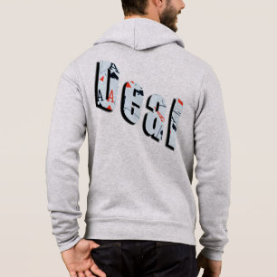 Camiseta Logotipo Poker, Mens Zipper Hoodie