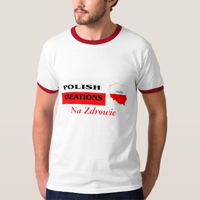 Camiseta Logotipo polonês 1, Na Zdrowie (Frente)