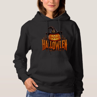 Camiseta Logotipo Premium de Abóbora de Halloween 3D com Ch