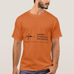 Camiseta Logotipo Preto da Orquestra Sinfônica do Havaí