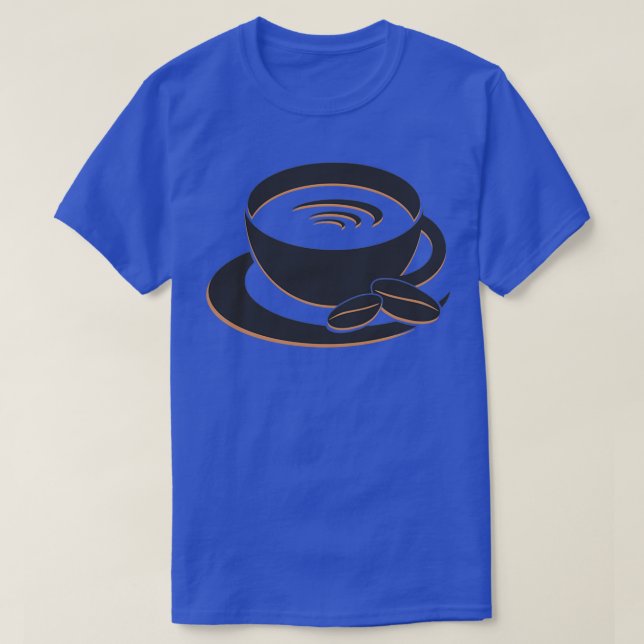 Camiseta logotipo preto de café (Frente do Design)