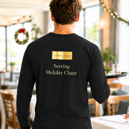 Camiseta Logotipo Preto Natal Equipe Servindo Alegria Natal