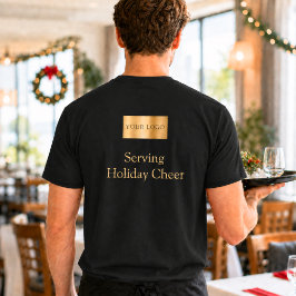 Camiseta Logotipo Preto Natal Equipe Servindo Alegria Natal