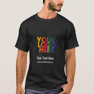 Camiseta Logotipo preto simples para empresas
