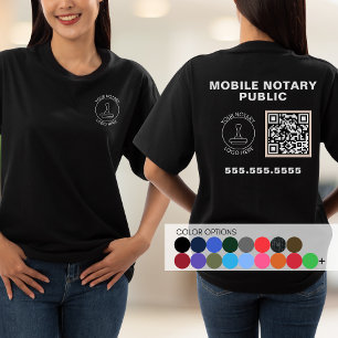 Camiseta Logotipo profissional de empresa Código QR Trabalh