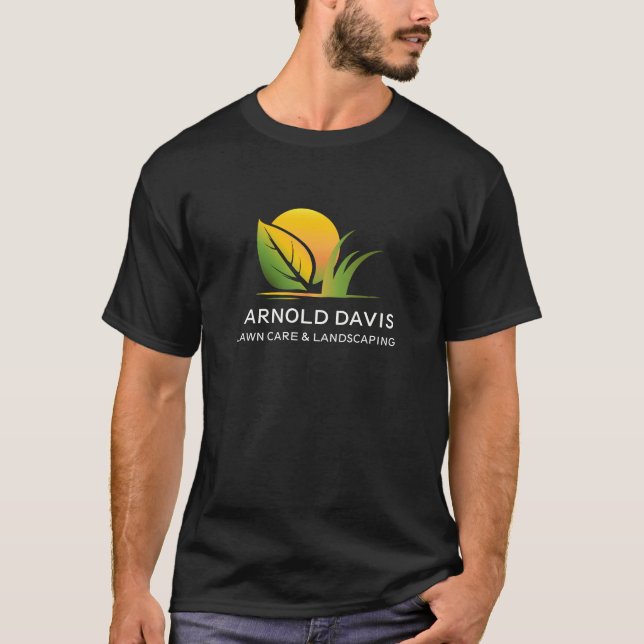 Camiseta Logotipo profissional moderno de cuidados ao jardi (Frente)