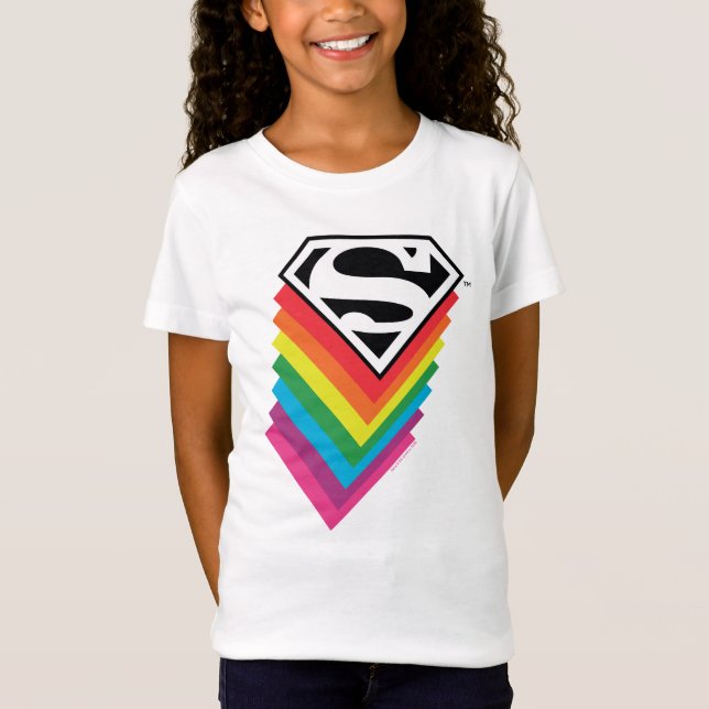 Camiseta Logotipo Rainbow em camadas superiores (Frente)