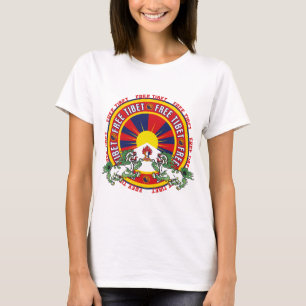 Camiseta Logotipo redondo livre de Tibet