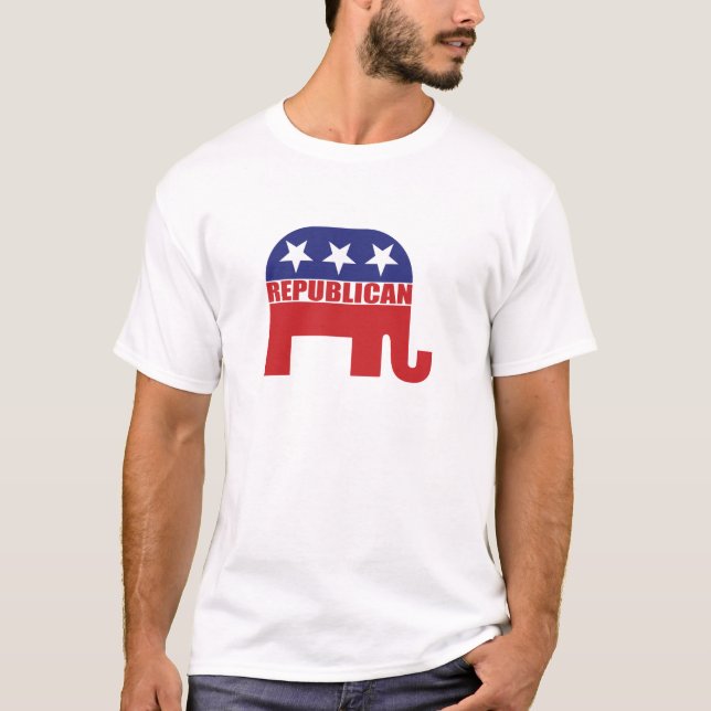 Camiseta Logotipo republicano do elefante (Frente)