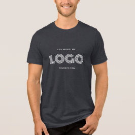 Camiseta Logotipo retangular branco e preto