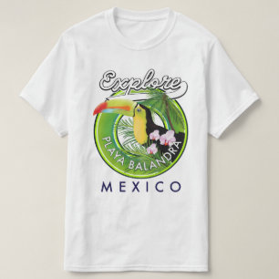 Camiseta logotipo retrô da Praia Balandra México
