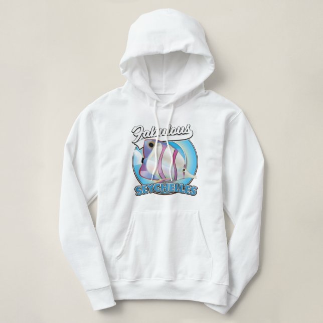 Camiseta Logotipo retrô das fabulosas Seychelles (Frente do Design)