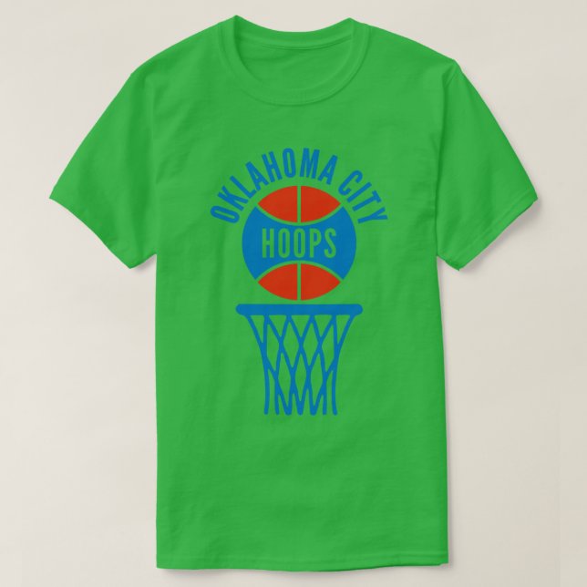 Camiseta Logotipo Retro de Oklahoma City Hoops (Frente do Design)