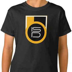 Camiseta Logotipo Retro de Streetwear Preto Dourado ISD Kid