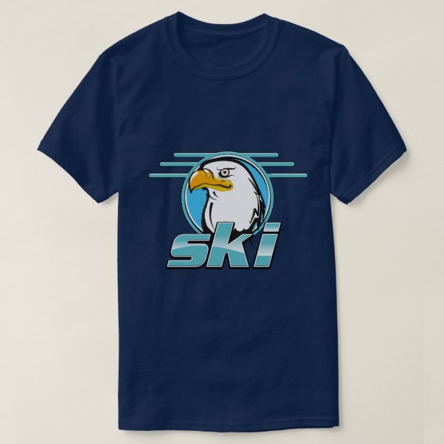 Camiseta Logotipo Retro Golden Eagle Ski (Frente do Design)