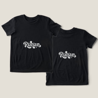 Camiseta Logotipo Retro Groovy "Ruhan" - Letreiro Vetorial